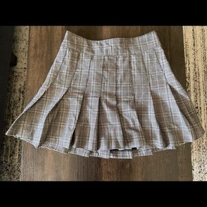 Abercrombie & Fitch Plaid Pleated Mini Skirt